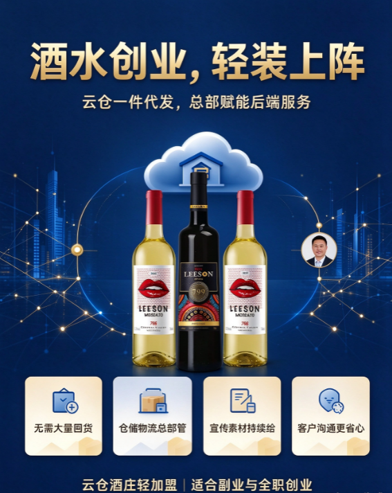 客户担心酒水品质？云仓酒庄轻加盟，品牌背